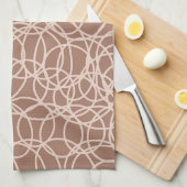 Mocha Mousse Abstrakt handGezeichnet Doodles (2) Geschirrtuch (Viertel Falte)