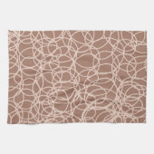 Mocha Mousse Abstrakt handGezeichnet Doodles (2) Geschirrtuch (Horizontal)