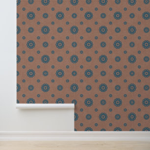Mocha Mousse Aquamarine Blume Bohemisch Textur Tapete