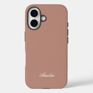Mocha Mousse Ästhetik Warm Erdige Braun iPhone 16 Hülle