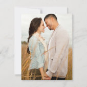 Mocha Mousse Beige Brown Floral Save the Date Einladung (Rückseite)