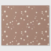 Mocha-Mousse-Blumen Blumen Geschenkpapier (Flach)