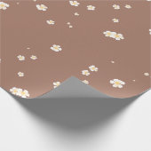 Mocha-Mousse-Blumen Blumen Geschenkpapier (Ecke)