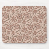 Mocha Mousse Boho Blumenmuster Mousepad (Vorne)