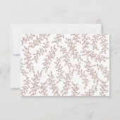 Mocha Mousse Boho Botanische Hochzeit RSVP Karte (Rückseite)