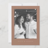 Mocha Mousse Boho Foto 1 Wedding Modern Einladung (Vorderseite)