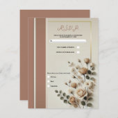 Mocha Mousse & Bone White Neutral UAWG Einladung (Vorne/Hinten)