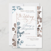 Mocha Mousse Botanical 02 Einladung (Vorderseite)