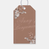 Mocha Mousse Botanical danke Geschenkanhänger (Rückseite)