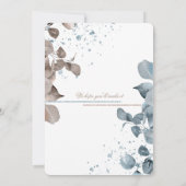 Mocha Mousse Botanical Save the Date Einladung (Rückseite)