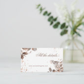 Mocha Mousse Botanisch alle Details 1 Begleitkarte (Stehend Vorderseite)