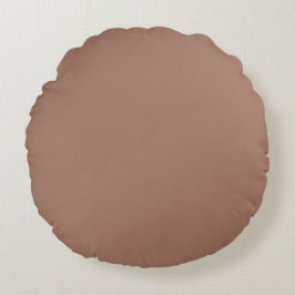 Mocha Mousse Braun einfarbig Rundes Kissen