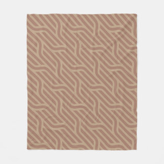 Mocha Mousse Brown Buffet Beige Wavy Line Muster Fleecedecke