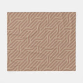 Mocha Mousse Brown Buffet Beige Wavy Line Muster Fleecedecke (Vorderseite (Horizontal))