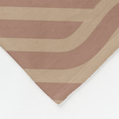 Mocha Mousse Brown Buffet Beige Wavy Line Muster Fleecedecke (Ecke)