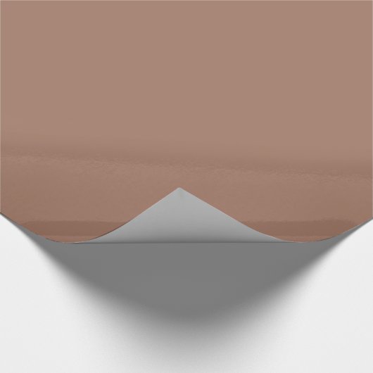 Mocha Mousse Brown Solid Color Geschenkpapier (Ecke)