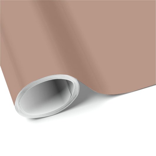 Mocha Mousse Brown Solid Color Geschenkpapier (Rolleneckpunkt)