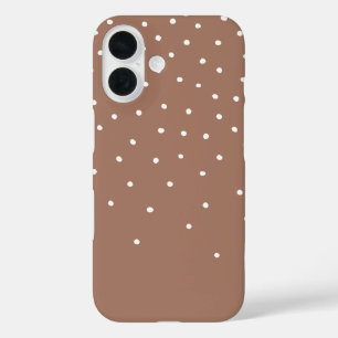 Mocha Mousse Brown Tiny Polka Dot 2025 iPhone 16 Hülle