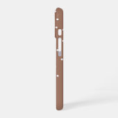 Mocha Mousse Brown Tiny Polka Dot 2025 iPhone 16 Hülle (Linke Seite)