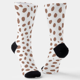 Mocha Mousse Cheetah Print Socken