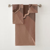 Mocha Mousse Daisy Floral Badhandtuch Set (Insitu)