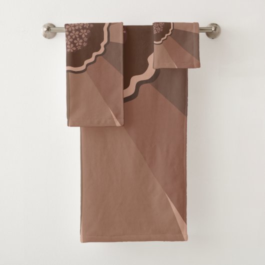Mocha Mousse Daisy Floral Badhandtuch Set (Insitu)