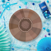 Mocha Mousse Daisy Floral Pappteller (Party)