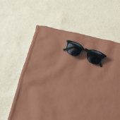 Mocha-Mousse einfarbig helles Schokoladenbraun Strandtuch (Beispiel)