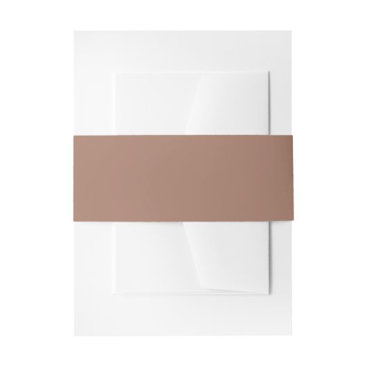Mocha Mousse Elegant Neutral Wrap Einladungsbanderole (Vorderseite Beispiel)