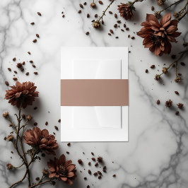 Mocha Mousse Elegant Neutral Wrap Einladungsbanderole