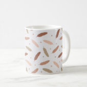 Mocha Mousse Feathers Mug Kaffeetasse (VorderseiteRechts)