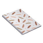Mocha Mousse Feathers Spiral Notebook Notizblock (Rechte Seite)