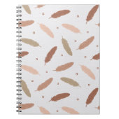 Mocha Mousse Feathers Spiral Notebook Notizblock (Vorderseite)