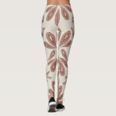 Mocha Mousse Floral Birds Leggings (Rückseite)