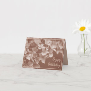 Mocha Mousse Floral Geburtstag Karte