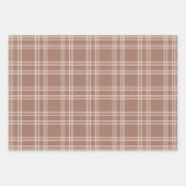 Mocha Mousse Gingham Geschenkpapier Set (Vorderseite)