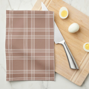 Mocha Mousse Gingham Geschirrtuch