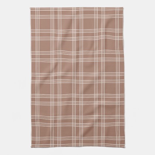 Mocha Mousse Gingham Geschirrtuch (Vertikal)