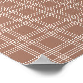 Mocha Mousse Gingham Poster (Ecke)