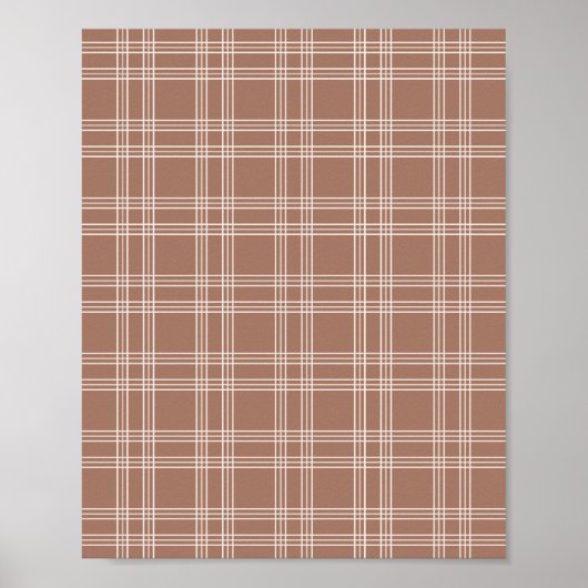 Mocha Mousse Gingham Poster (Vorne)