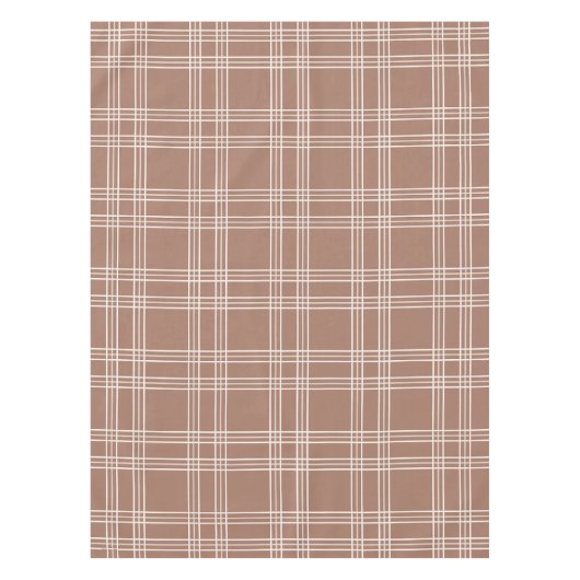 Mocha Mousse Gingham Tischdecke (Vorderseite)