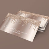 Mocha Mousse Imitats Glitzer Business Card Visitenkarte