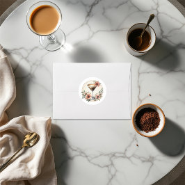 Mocha Mousse "Liebe ist Brewing" Brautparty Runder Aufkleber