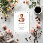 Mocha Mousse Liebe ist das Brechen Coffee Baby Dus Einladung