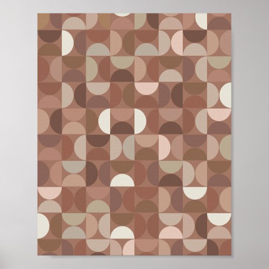 Mocha Mousse Mitte Jahrhundert Moderne Poster (Vorne)