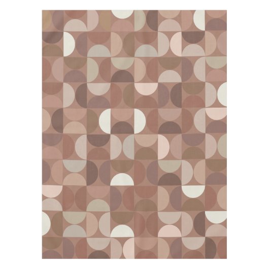 Mocha Mousse Mitte Jahrhundert Moderne Tischdecke (Vorderseite)