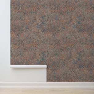 Mocha Mousse Paint Spritzer Brown Aquamarin Creme Tapete