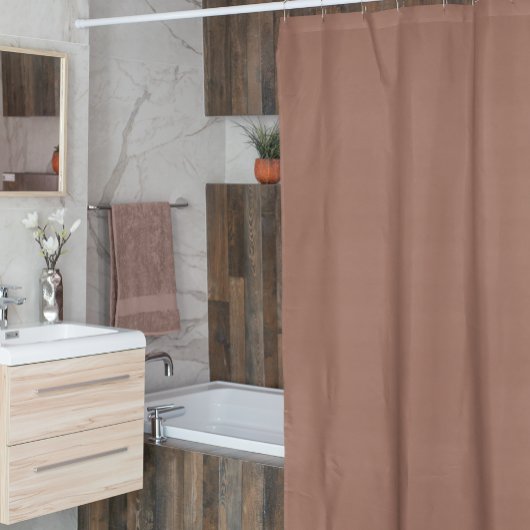 Mocha Mousse Solid Brown Duschvorhang