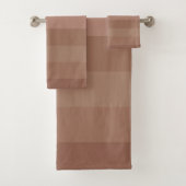 Mocha Mousse Stripes Badhandtuch Set (Insitu)