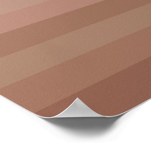 Mocha Mousse Stripes Poster (Ecke)